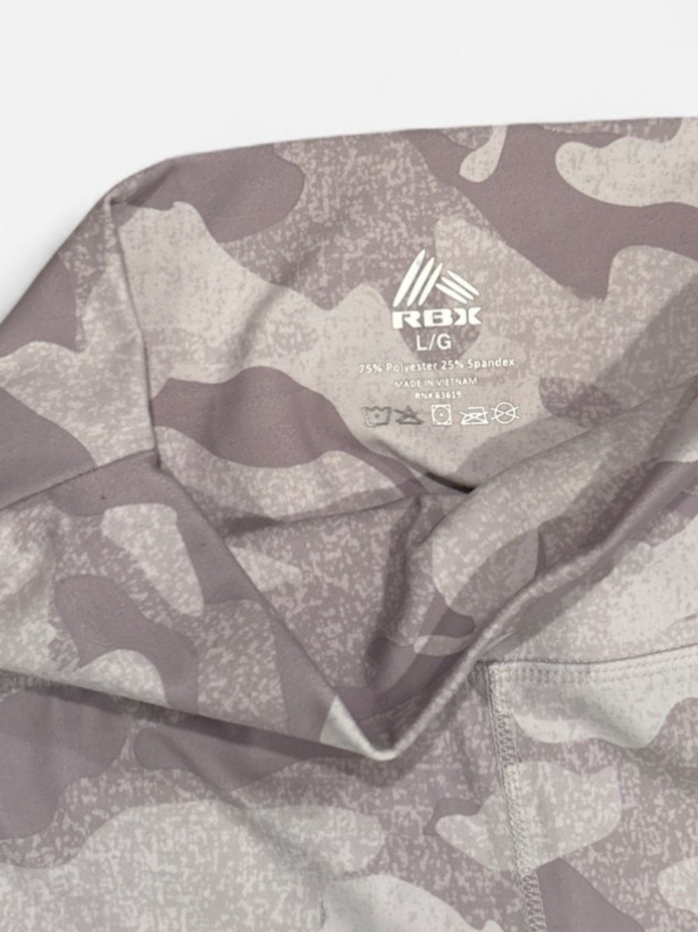 RBX Women’s Camo Active Leggings & Sports Bra Set Taupe Tan Beige Workout Size L - Picture 5 of 5